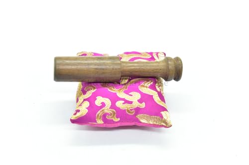3.75" Tibetan Meditation Yoga Singing Bowl Green Set with free Wooden Mallet and Silk Cushion from Nepal, Singing bowls. (Purple) - color: Purple