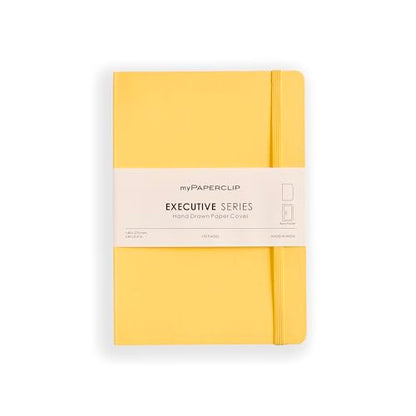 myPAPERCLIP Executive Series Notebook, A5 (5.83 x 8.27 in) Plain, Yellow - color: Yellow, size: A5, Plain