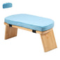 Prayer Bench, Foldable Bamboo Yoga Bench with Cushion and Carry Bag Ergonomic Kneeling Stool for Indoor Outdoor Sitting Thinking(Blue) - color: Blue