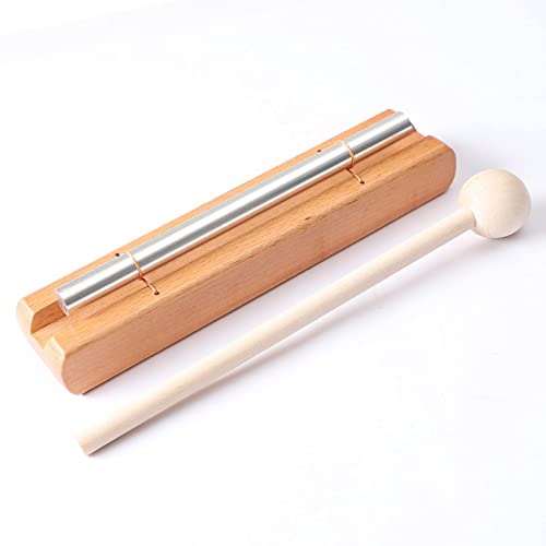 Vilihkc Energy Chime Percussion Hand Bell Meditation Chimes Teacher Tools Reminder Tuned Energy Chimes Music Instrument with Mallet for Classroom Prayer Yoga Music Gift(1 Tone) - color: 1 TONE