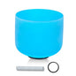 432HZ 8 Inchs Frosted Crystal Singing Bowl Set for Meditation Healing Yoga Chakra Quartz Crystal Sound Bowls with Heavy Duty Carry Case and Rubber Mallet,Suede Striker,O-rings
