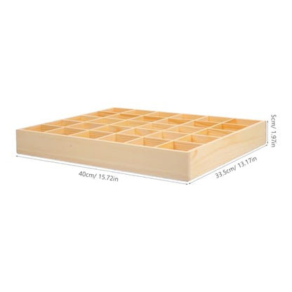 Zerodeko Stackable Jewelry Organizer Tray with 30 Compartments Wooden Storage Box for Earrings Necklaces Bracelets and Keys Drawer Organizer for Home and Closet