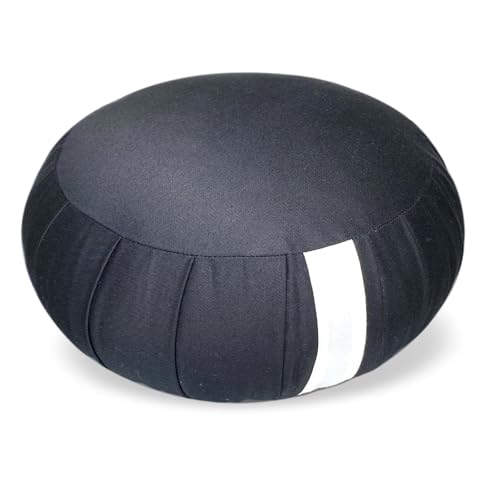Zafu Meditation Cushion Japan Made （Compact）| Authentic Zen Temple Style Zazen Seat – Firm Kapok Filling for Mindfulness, Yoga & Posture Support
