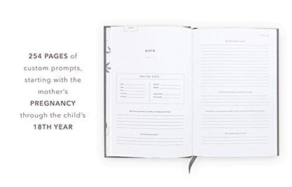 Promptly Journals, A Complete Childhood History: From Pregnancy to 18 Years Old (Powdered Lilac, Purple, Leatherette) | Baby Book and Pregnancy Journal | Baby Memory Book - color: Powdered Lilac