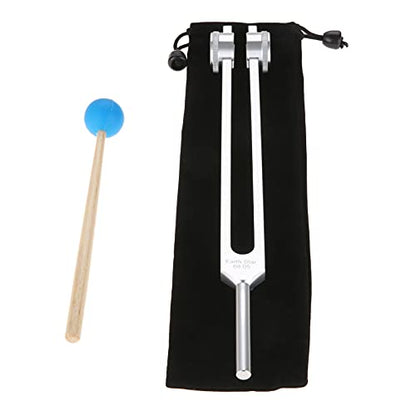 68.05 Solfeggio Tuning Fork for Healing, with Silicone Hammer Bag for Sound, Meditation, Chakra Balancing, Musical Instrument, Vibration - size: 68.05 hz