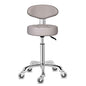 Swivel Stool Chair Adjustable Height,Heavy Duty Hydraulic Rolling Metal Stool for Kitchen,Salon,Bar,Office,Massage (with Back Rest) (Grey)
