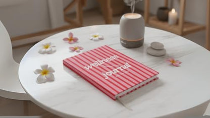 Yop & Tom Wellness Journal – Self Care Journal & Mindfulness Diary, Gratitude Notebook, 192 Pages Hardcover, Pink Stripes - color: Pink Stripes
