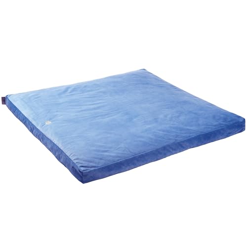 Florensi Meditation Cushion - Comfortable Floor Pillow - Traditional Tibetan Meditation Pillow with Beautiful Velvet Cover - Large Floor Cushion Seating for Adults - Premium Yoga Buckwheat Bolster - color: Sapphire Blue