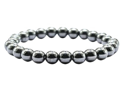 Amazing Gemstone Crystal Bracelet for Women Men's Gifts - Protection Healing Crystal Bracelet - 8mm Gemstone Beaded Stretchable Bracelet Pulseras Para Hombres Mujer Stocking Stuffers Mothers Day Gift (Hematite) - color: Hematite