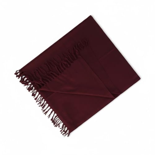 Wool Shawl Large Thick Pashmina Travel Blanket Scarf Winter Wraps for Men and Women Woolen Meditation Shawl Blanket Wrap