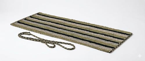 Handcrafted Meditation Mat with Carrying Strap, Woven Rope Mat for Outdoor Yoga, Reading, Beach, and Relaxation