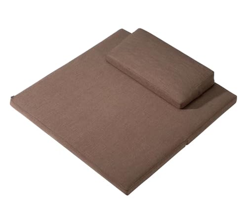Large and Meditation Cushion,Square Handcrafted Meditation Mat,Portable Foldable Floor Cushion Outdoor Natural Hemp Core Fibre Yoga Cushions(Size:70x70cm(28x28inch),Color:Coffee) - color: Coffee, size: 70x70cm(28x28inch)