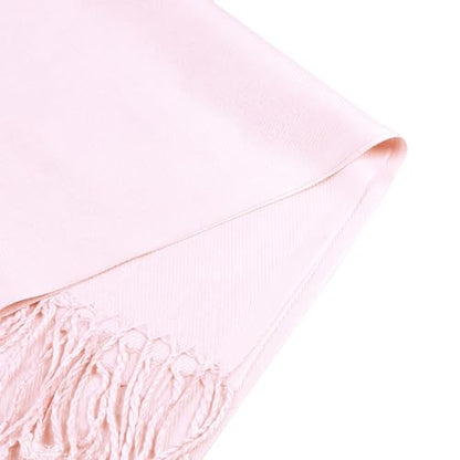 TZ Promise Women Pashmina Shawls and Wraps for Evening Dresses,Soft Large Long Scarf for Wedding,Bride Bridesmaid Gifts - color: Baby Pink