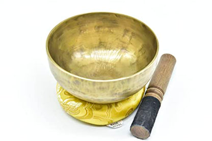 5 Inch Authentic Antique Old Tibetan Hand Hammared Singing Bowl from Nepal-Meditation Bowl,Healing Gold