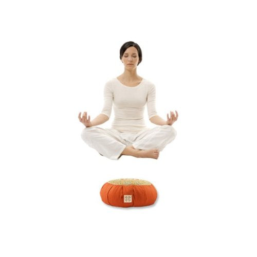Zafu Statics Meditation Cushion, Toile Orange