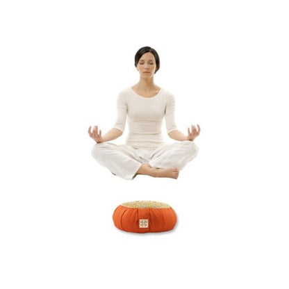 Zafu Statics Meditation Cushion, Toile Orange