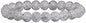 Amandastone Natural Gemstone 8mm Round Beads Stretch Bracelet 7 Inch - color: Crackle Clear Quartz
