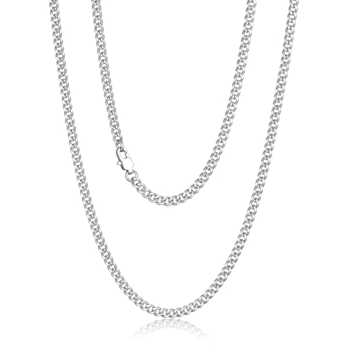 Chain for Men Stainless Steel Cuban Link Chain Necklace Silver Toned Mens Necklaces 18, 20, 22, 24, 26 Inch - size: 20 Inches, style: 3.6mm width-stainless steel