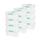 Sterilite Medium Nesting ShowOffs, Stackable Small Storage Bin with Latching Lid and Handle, Plastic Container to Organize Home, Clear, 12-Pack - size: Medium, style: 12-Pack
