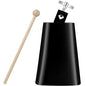 Eastrock 6 inch Metal Steel Cow Bells Noise Makers Hand Percussion Cowbell with Stick for Drum Set - size: 6''