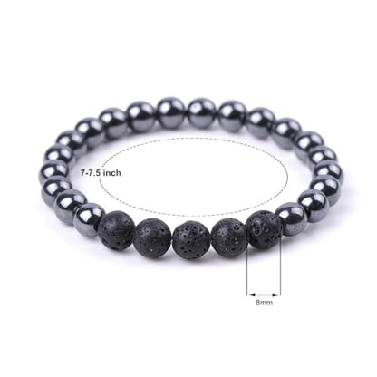 HZHRony Healing Crystal Stone Beads Bracelet Irregular Gemstone Beaded Bracelets For Women and Men Anxiety Relief Yoga Bracelet Jewelry Gifts 7 Inch - color: Grey