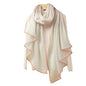 Luxury Cashmere Pashmina Style Shawl - Silk & Wool Blend Scarf, Lightweight Skin-Friendly Wrap - color: Honeycomb Fabric - Grey