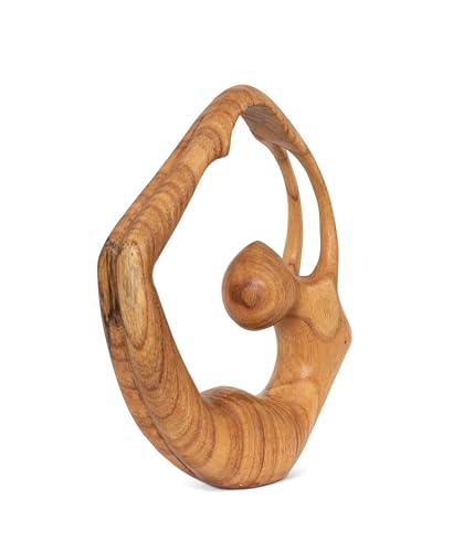 G6 Collection 10" Wooden Handmade Yoga Statue, Yoga Meditation Room Decor, Yoga Decorations for Home, Gift for Yoga Lover, Zen Gift Ideas, Figurine Instructor Office Studio Sculpture Yogi, Bow Pose - style: Bow Pose