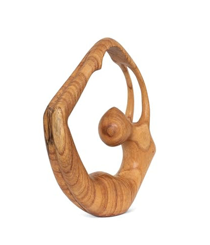 G6 Collection 10" Wooden Handmade Yoga Statue, Yoga Meditation Room Decor, Yoga Decorations for Home, Gift for Yoga Lover, Zen Gift Ideas, Figurine Instructor Office Studio Sculpture Yogi, Bow Pose - style: Bow Pose