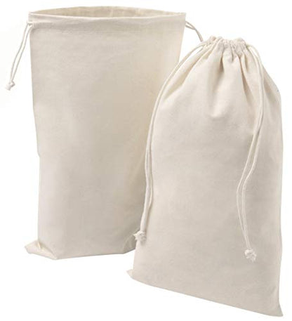 100 Percent Cotton Drawstring Bags, Reusable Quality with Double String, For Pantry Gifts Kitchen - Pack of 6 (Natural Beige, 5 x 7 Inch) - color: Natural Beige, size: 5 x 7 Inch
