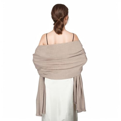Shawl Wraps for Women Pashmina Shawls and Wraps for Evening Dresses Large Soft Scarf Winter Scarf Wedding Shawl… - color: Beige