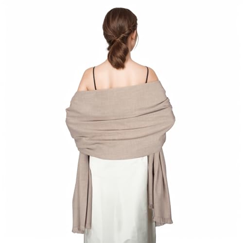 Shawl Wraps for Women Pashmina Shawls and Wraps for Evening Dresses Large Soft Scarf Winter Scarf Wedding Shawl… - color: Beige