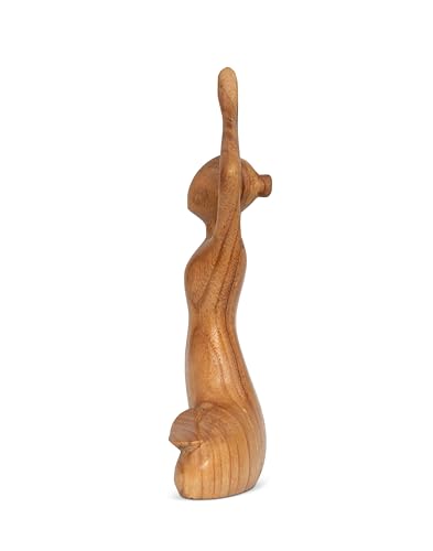G6 Collection 10" Wooden Handmade Abstract Sculpture Decorative Home Decor Handcrafted Figurine Accent Decoration Artwork Hand Carved, Easy Pose - style: Easy Pose