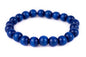 Wood Bead Bracelet - color: Azul Blue, size: Large Beads