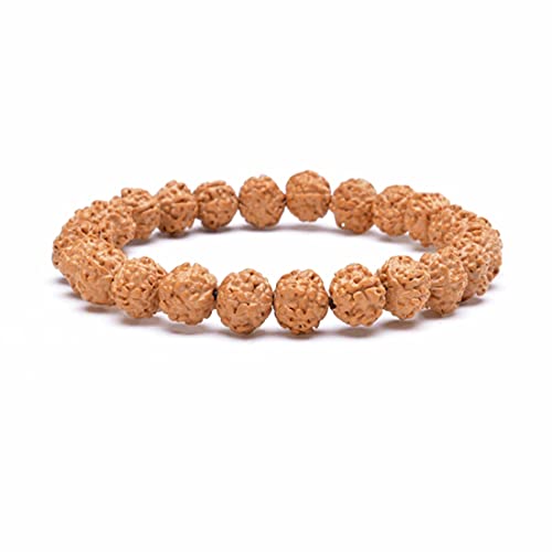 Rudraksha Bracelet for Men & Women's 2 Face, 3 Mukhi, 4 Mukhi, 5 Face, 6 Mukhi, 7 Mukhi, 8 Mukhi, 9 Mukhi, 10 Mukhi, 11 Mukhi Himalayan Rudraksha Beads Wrist Band for Yoga, Meditation, Healing - style: 5 Mukhi - Five Faced