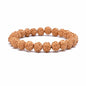 Rudraksha Bracelet for Men & Women's 2 Face, 3 Mukhi, 4 Mukhi, 5 Face, 6 Mukhi, 7 Mukhi, 8 Mukhi, 9 Mukhi, 10 Mukhi, 11 Mukhi Himalayan Rudraksha Beads Wrist Band for Yoga, Meditation, Healing - style: 5 Mukhi - Five Faced