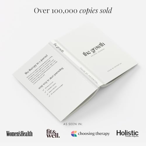 The Growth Guided Journal - Like Therapy in a Journal for Self-Discovery, Healing, Self-Love and Personal Growth - Daily Journal Prompts for Self-Care - Wellness Gift for Men and Women