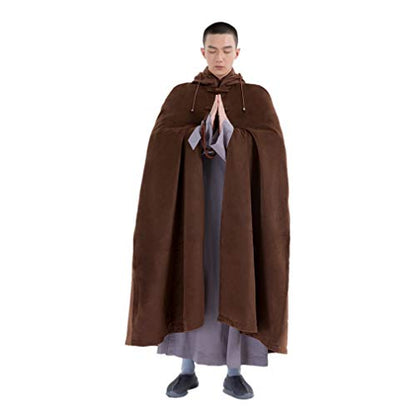DGXIN Unisex Men Women Thickened Velveteen Meditation Cloak - color: Coffee, size: 42