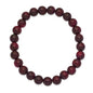 Sandalwood Bracelet for Women Men Buddhist Prayer Strand Chandan Bracelet Handmade Stretchable Elastic Sandalwood Beaded Wristbands for Yoga Meditation - style: Red Sandalwood 8mm