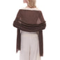 RIIQIICHY Scarf for Women Lightweight Solid Color Long Fashion Gauze Scarves Shawl Wrap - color: Chocolate