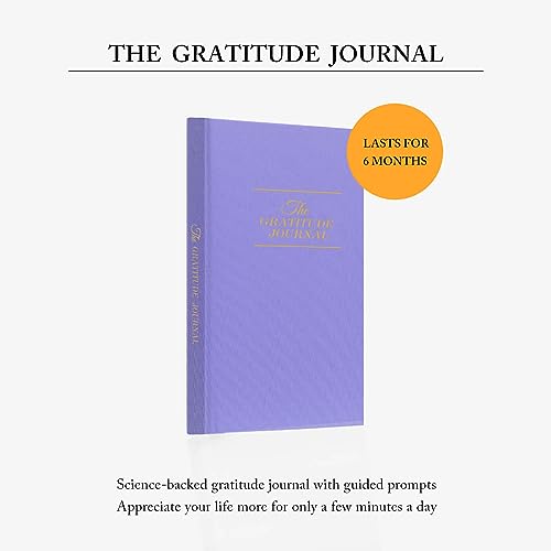 The Gratitude Journal - for More Mindfulness, Happiness, Positive Vibes, Affirmations, Productivity, and Self Reflection -Undated Daily Journal - color: Lavender