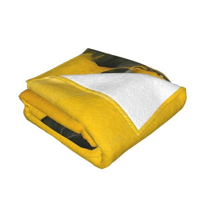 Yellow Lemon 1 Prints Throw Blanket (320g Flannel) Anti-Pilling Warm Fuzzy Blankets for Bed Sofa Couch Travel 40x30 Inch - color: Yellow Lemon 1, size: 40x30 Inch