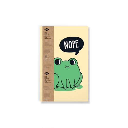 DENIK Nope Frog Classic Layflat Notebook, 8.25-inch Length, Office and School Supplies