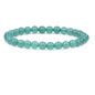 Keleny Semi Precious Crystal 6mm Round Beads Rock Yoga Stretch Bracelet 7 Inch Unisex Unisex - color: A Grade Green Aventurine