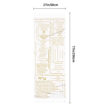 Presents for Women,White Religious Christian Jesus Loves Me Bible Verse Fringe Pashmina Shawl Wrap for Bridal Wedding Party - color: White Gold Love