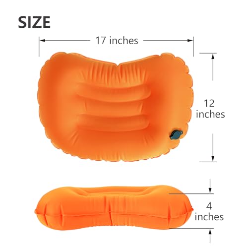 Lumbar Travel Pillow,Compact Adjustable Air Lumbar Support Pillow for Car Ride,Train or Airplane Trip,Versatile Inflatable Pillow for Backpacking Camping and Sleeping