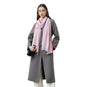 Luxury Cashmere Pashmina Style Shawl - Silk & Wool Blend Scarf, Lightweight Skin-Friendly Wrap - color: Gingham. - Pink
