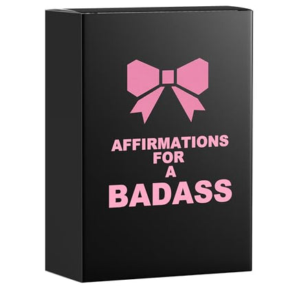 Badass Affirmation Cards for Women – 53 Daily Motivational & Inspirational Affirmations – Funny, Empowering Self-Care Cards – Gifts for Women, Best Friends & Everyday Motivation
