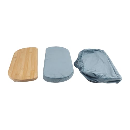 Meditation Bench, Folding Kneeling Meditation Stool, Removable Cushion Stool with Magnetic Locking Hinges, Ideal for Indoor & Outdoor Yoga & Prayer (Light Blue) - color: Light Blue