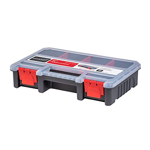 Compact Parts Organizer Box – Small Hardware Storage Case with 9 Compartments & 5 Dividers – Durable Nylon Screw, Bolt, Craft Organizer for Toolbox, Drawer, or Garage Use - color: c. 1pcs Set - Medium Organizer