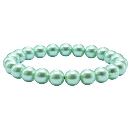 Amazing Gemstone Crystal Bracelet for Women Men's Gifts - Protection Healing Crystal Bracelet - 8mm Gemstone Beaded Stretchable Bracelet Pulseras Para Hombres Mujer Stocking Stuffers Mothers Day Gift (Pistachio Pearl) - color: Pistachio Pearl